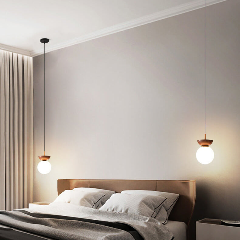 Maqiato | Single Globe Wood & Metal Ceiling Light