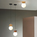 Maqiato | Single Globe Wood & Metal Ceiling Light