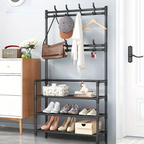 Maqiato | Steel Coat Rack with Shoe Storage Shelf