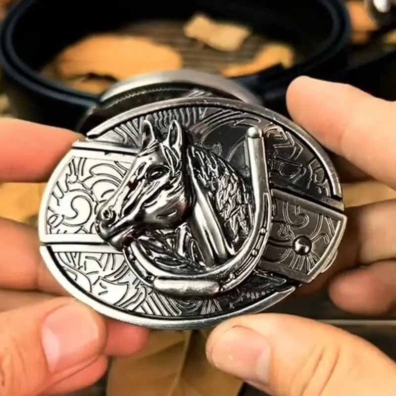 Maqiato | Metal Oval Cowboy Belt Buckle