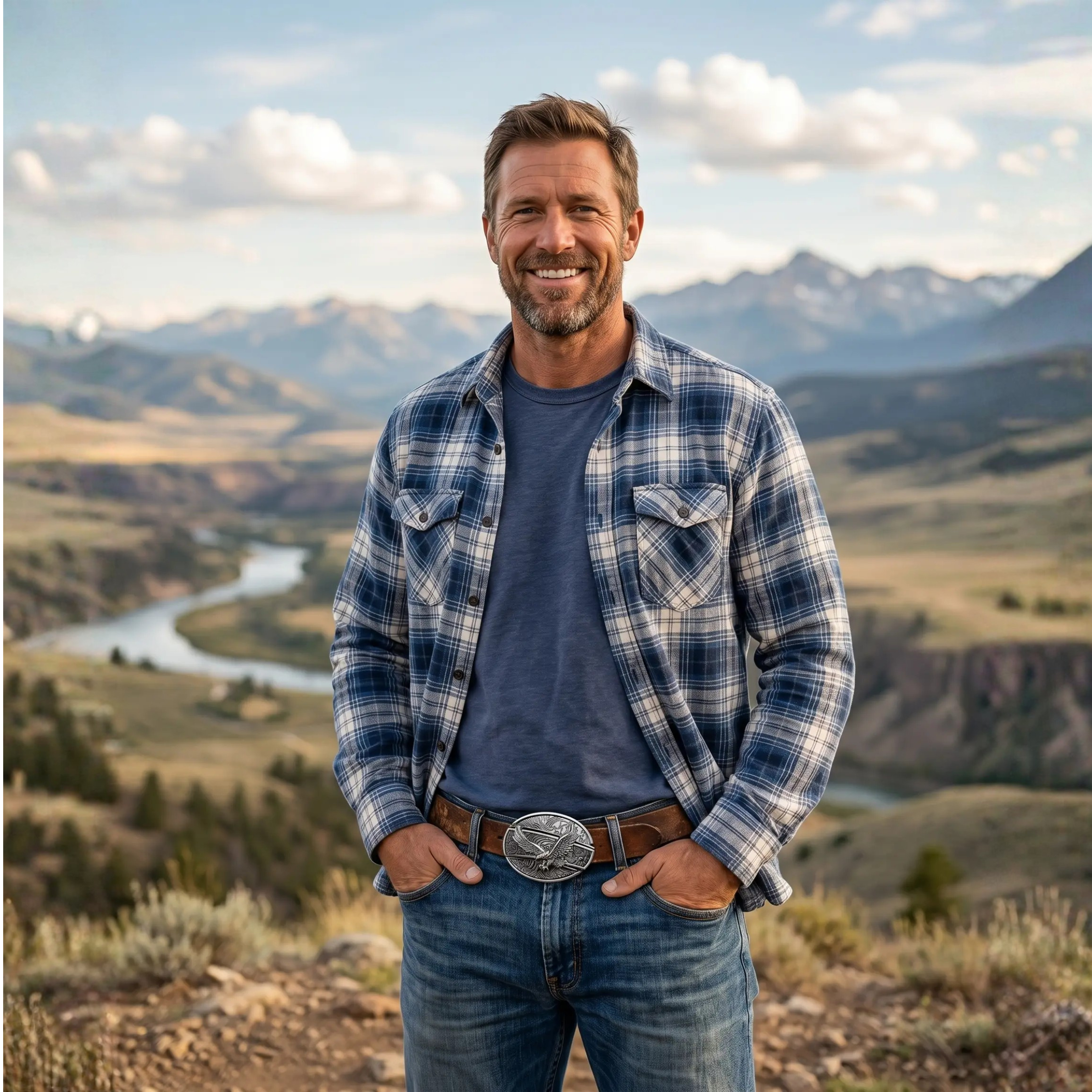 Maqiato | Metal Oval Cowboy Belt Buckle