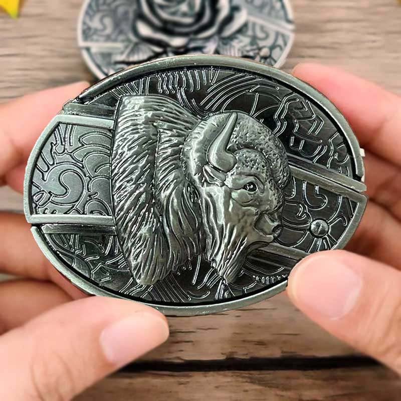 Maqiato | Metal Oval Cowboy Belt Buckle
