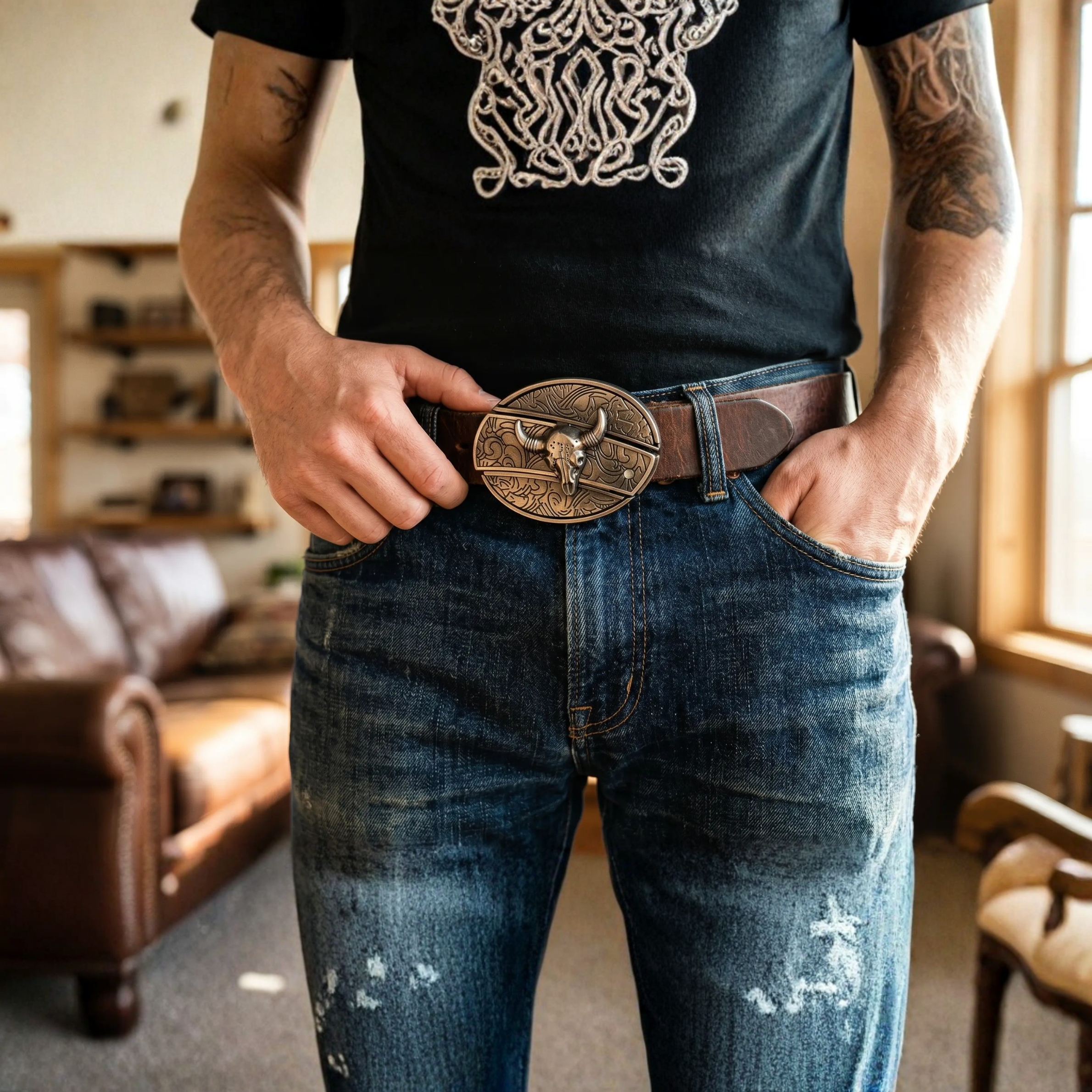 Maqiato | Western Belt Buckle with Hidden Tool