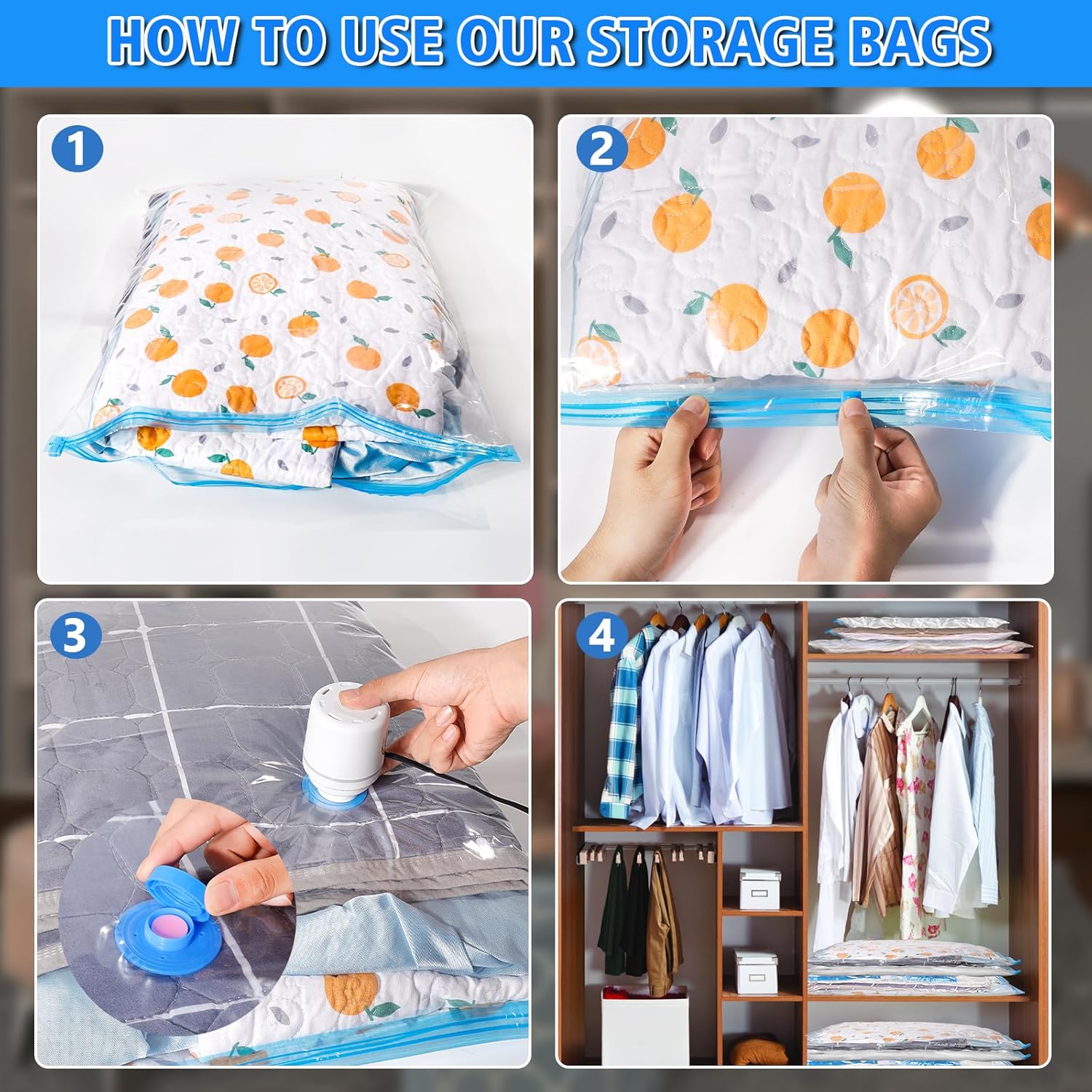 Maqiato | Vacuum Storage Bags with Electric Pump