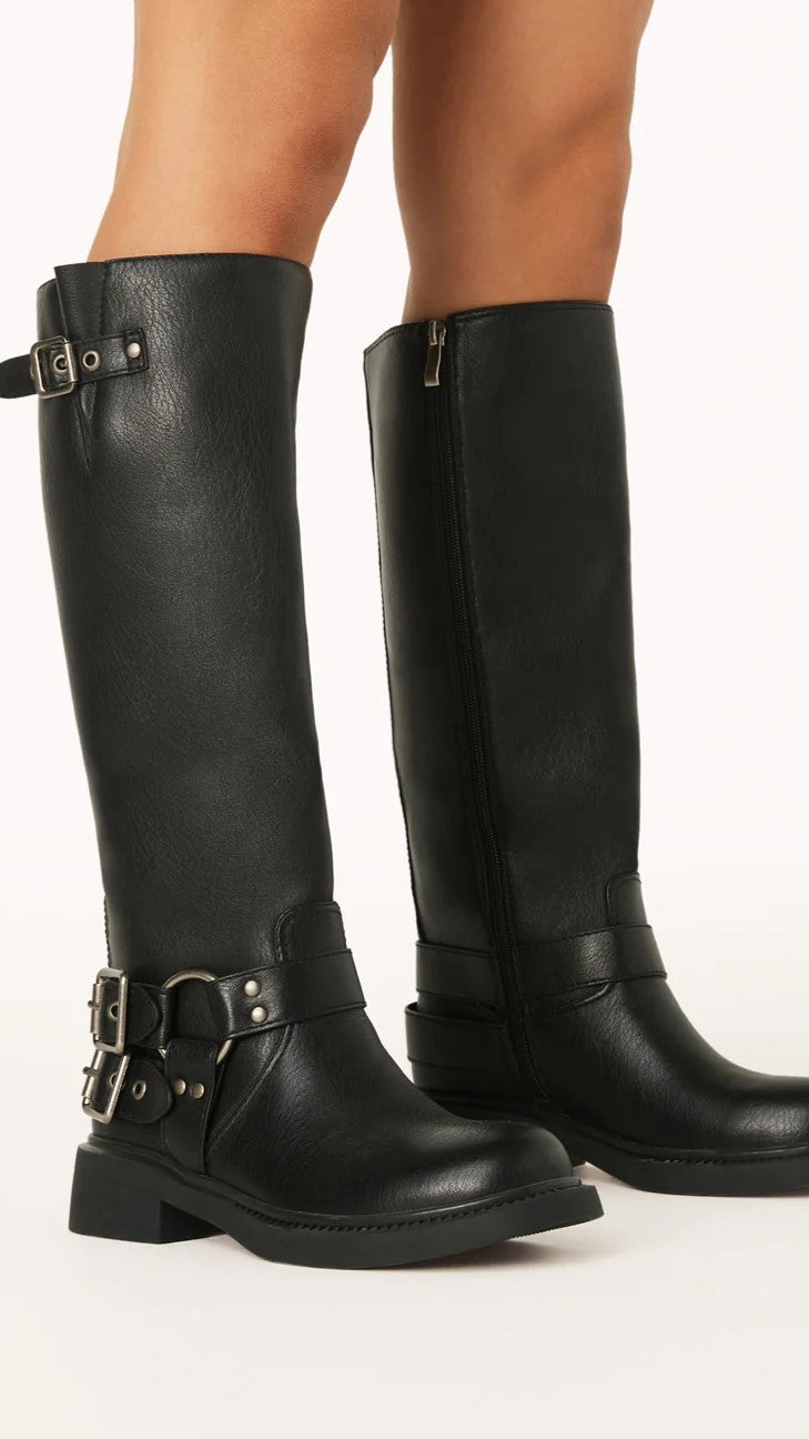 Maqiato | Women's Black Combat Boots