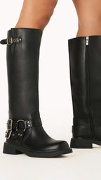 Maqiato | Women's Black Combat Boots