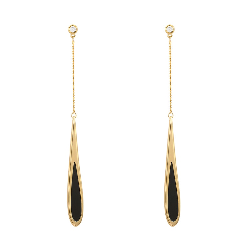 Maqiato | Women's Black Statement Earrings