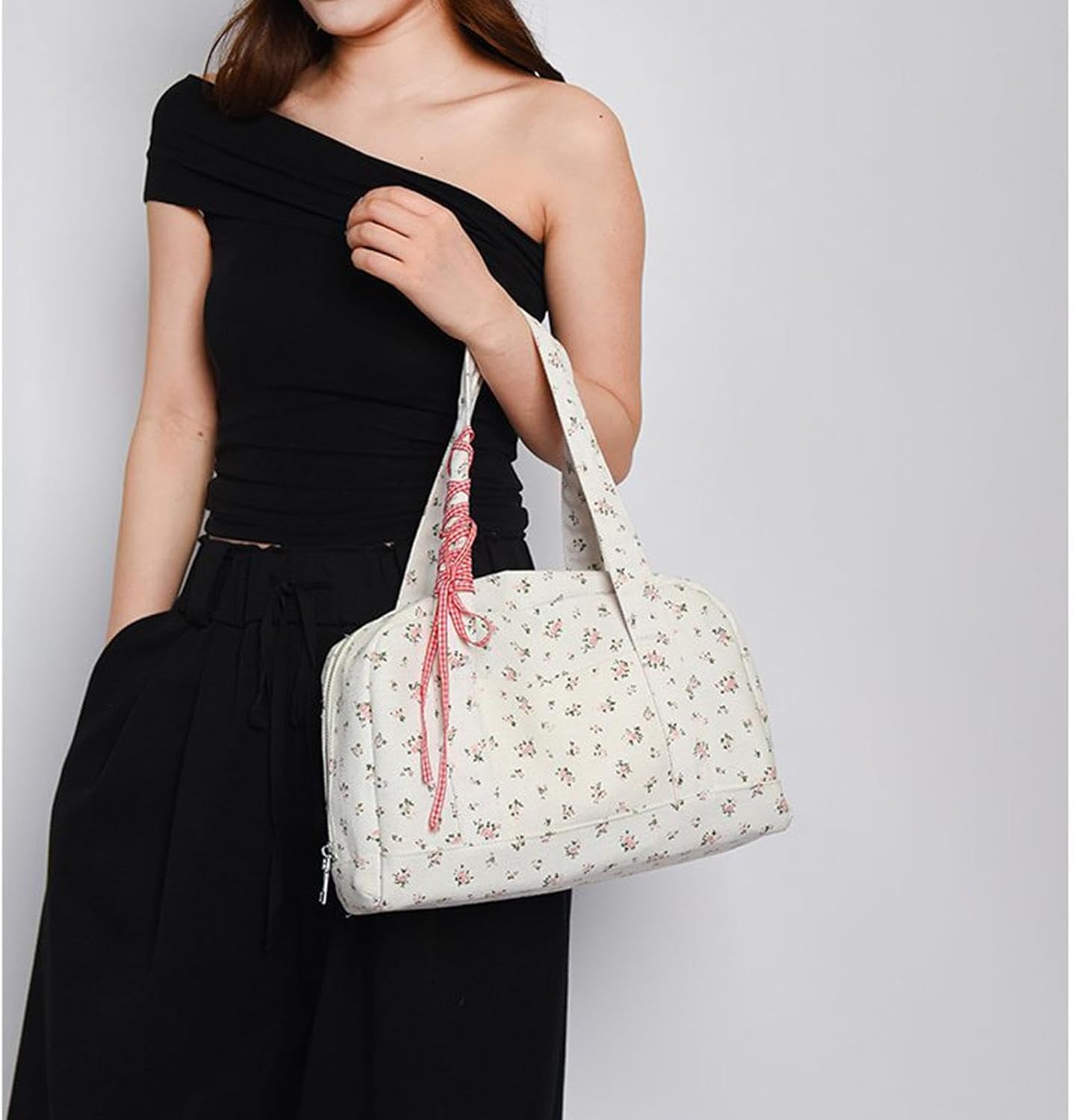 Maqiato | Women's Canvas Bow Weekender Duffle Bag