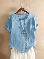 Maqiato | Women's Cotton Button-Up Blouse