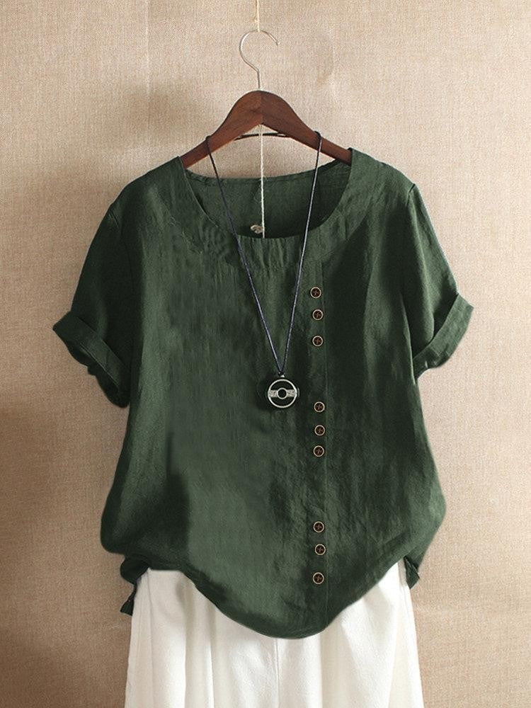 Maqiato | Women's Cotton Button-Up Blouse