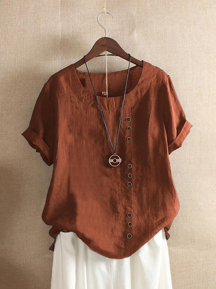 Maqiato | Women's Cotton Button-Up Blouse