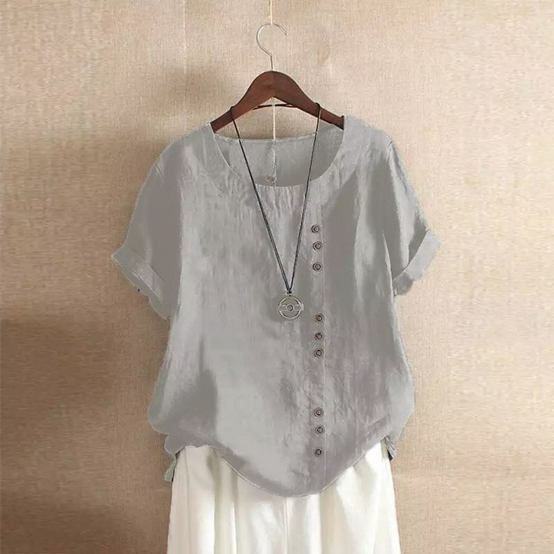 Maqiato | Women's Cotton Button-Up Blouse