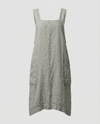 Maqiato | Women's Cotton Pinafore Dress with Pockets