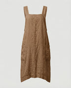 Maqiato | Women's Cotton Pinafore Dress with Pockets