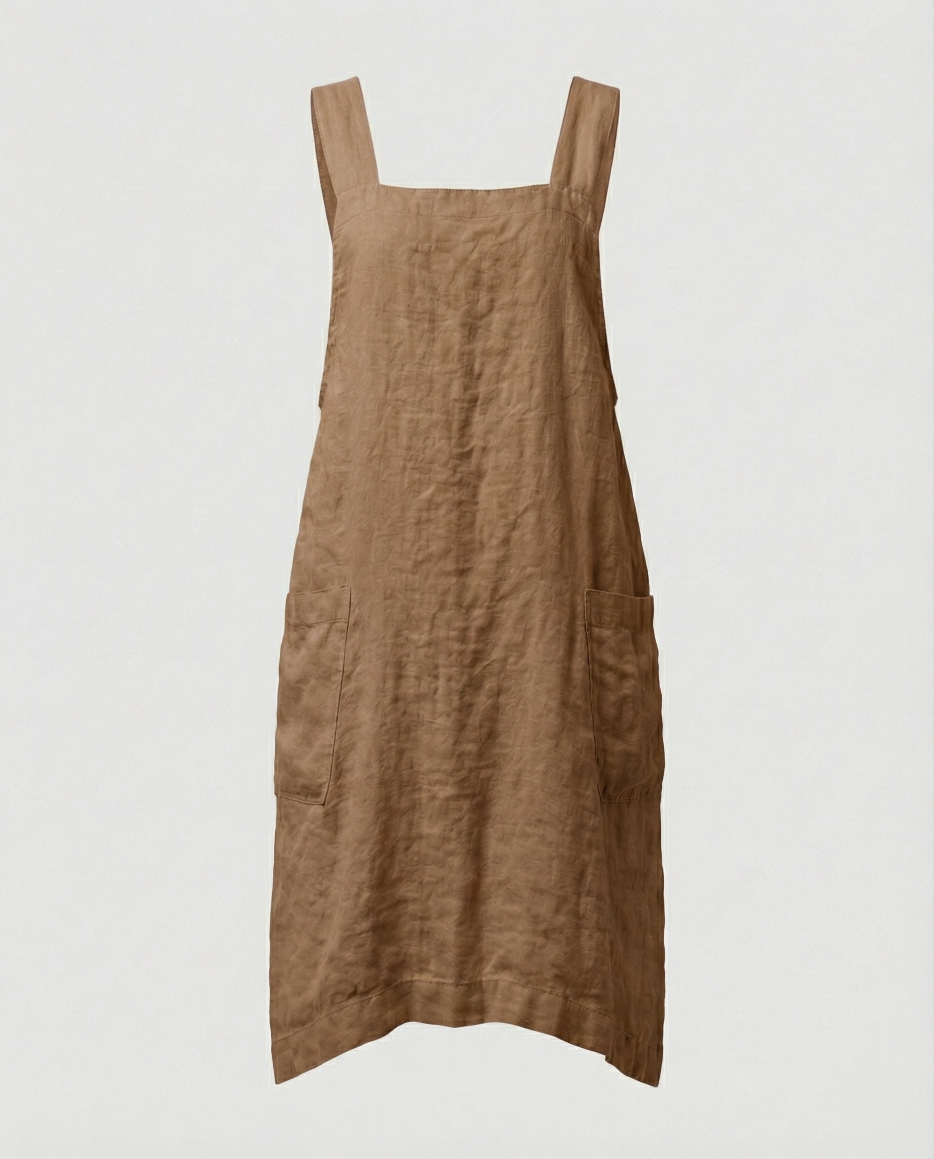 Maqiato | Women's Cotton Pinafore Dress with Pockets