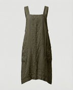 Maqiato | Women's Cotton Pinafore Dress with Pockets