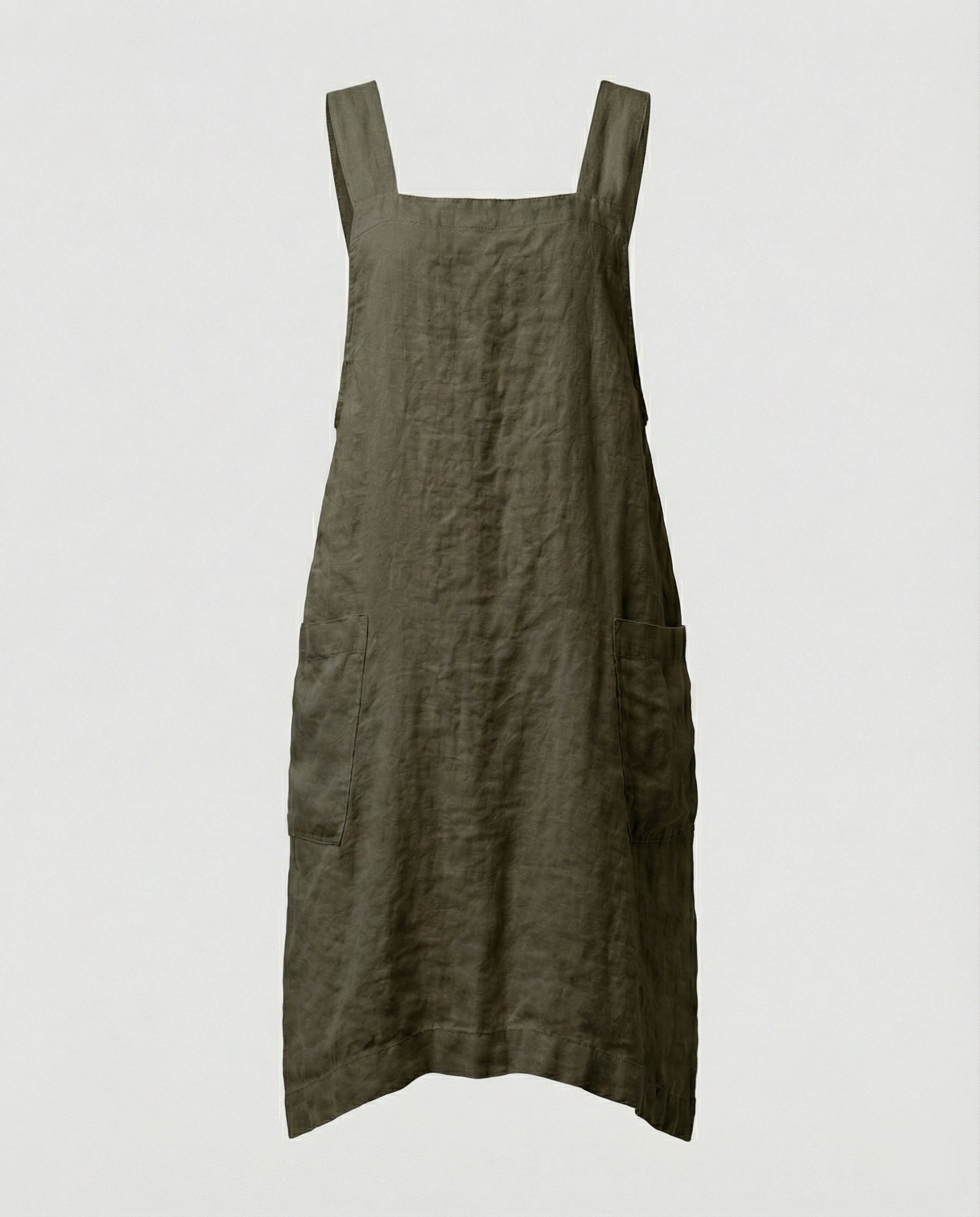 Maqiato | Women's Cotton Pinafore Dress with Pockets