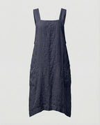 Maqiato | Women's Cotton Pinafore Dress with Pockets
