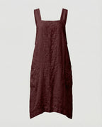 Maqiato | Women's Cotton Pinafore Dress with Pockets