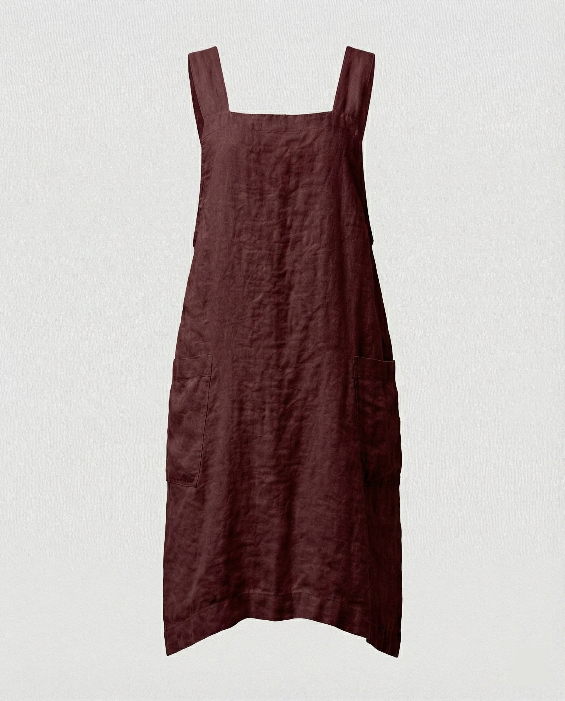Maqiato | Women's Cotton Pinafore Dress with Pockets