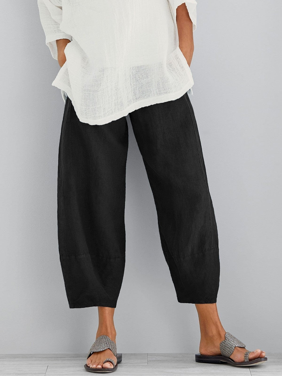 Maqiato | Women's Cropped Cotton Pants