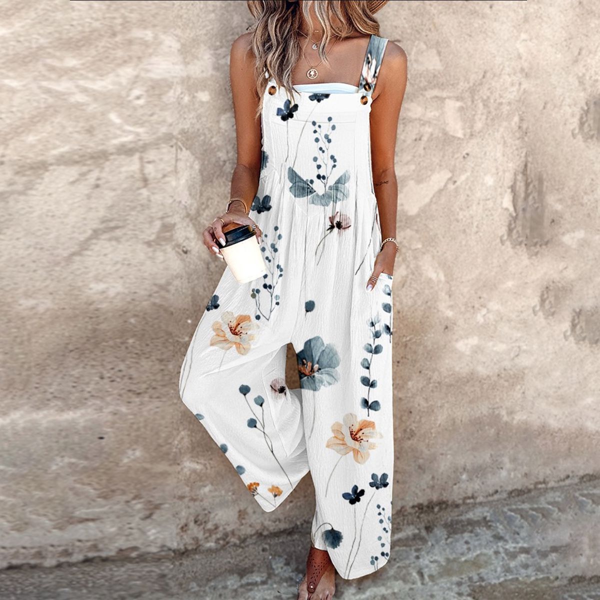 Maqiato | Women's Floral Graphic Jumpsuit