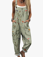 Maqiato | Women's Floral Jumpsuit in Green