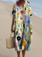 Maqiato | Women's Floral V-Neck Summer Dress