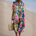 Maqiato | Women's Floral V-Neck Summer Dress