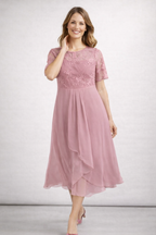 Maqiato | Women's Lace Chiffon Midi Dress