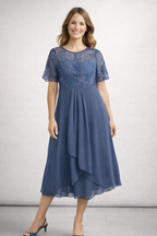 Maqiato | Women's Lace Chiffon Midi Dress