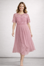 Maqiato | Women's Lace Chiffon Midi Dress