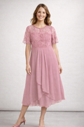 Maqiato | Women's Lace Chiffon Midi Dress