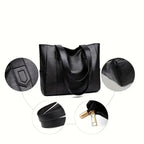 Maqiato | Women's Leather Shoulder Bag in Black