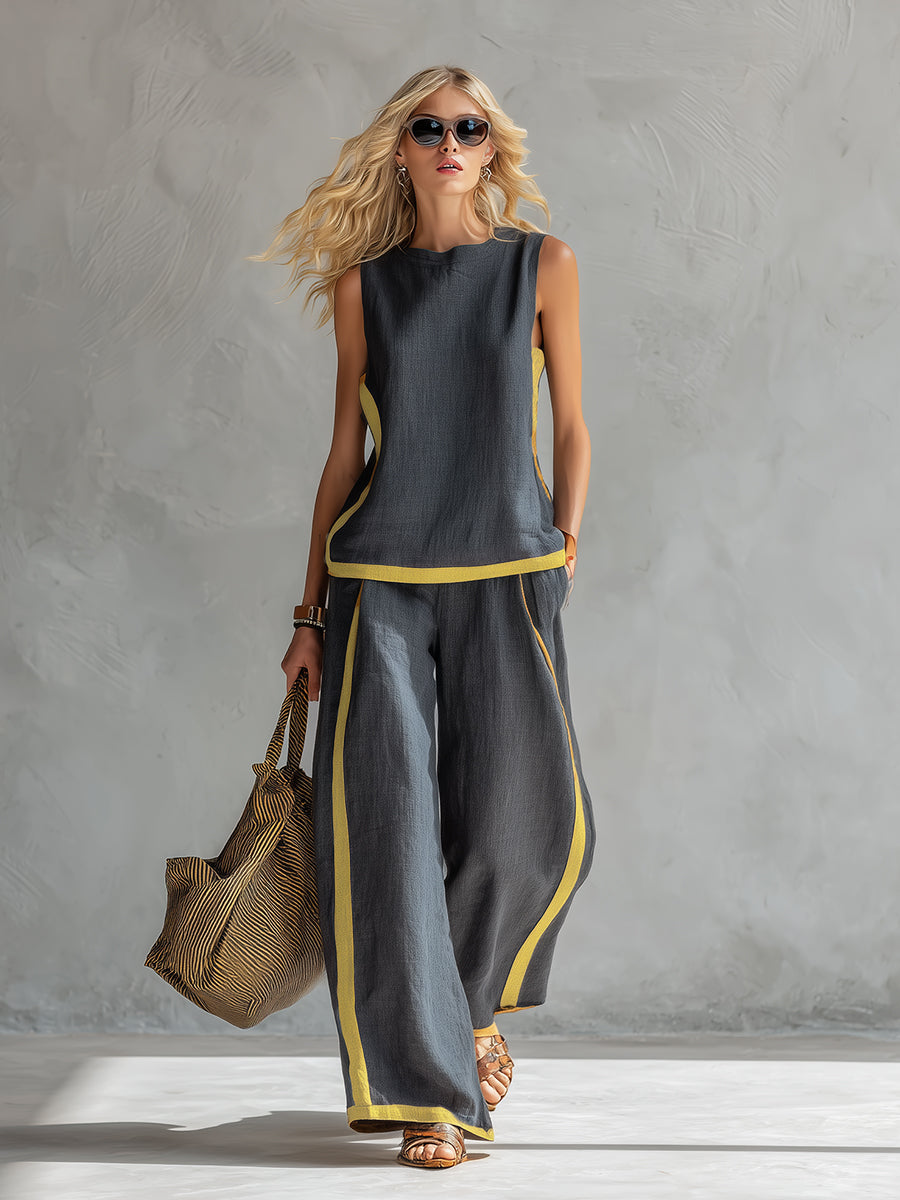 Maqiato | Women's Linen Blend Two-Piece Set