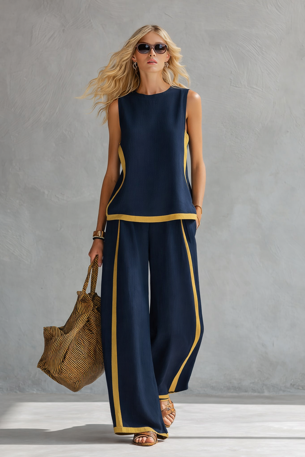 Maqiato | Women's Linen Blend Two-Piece Set