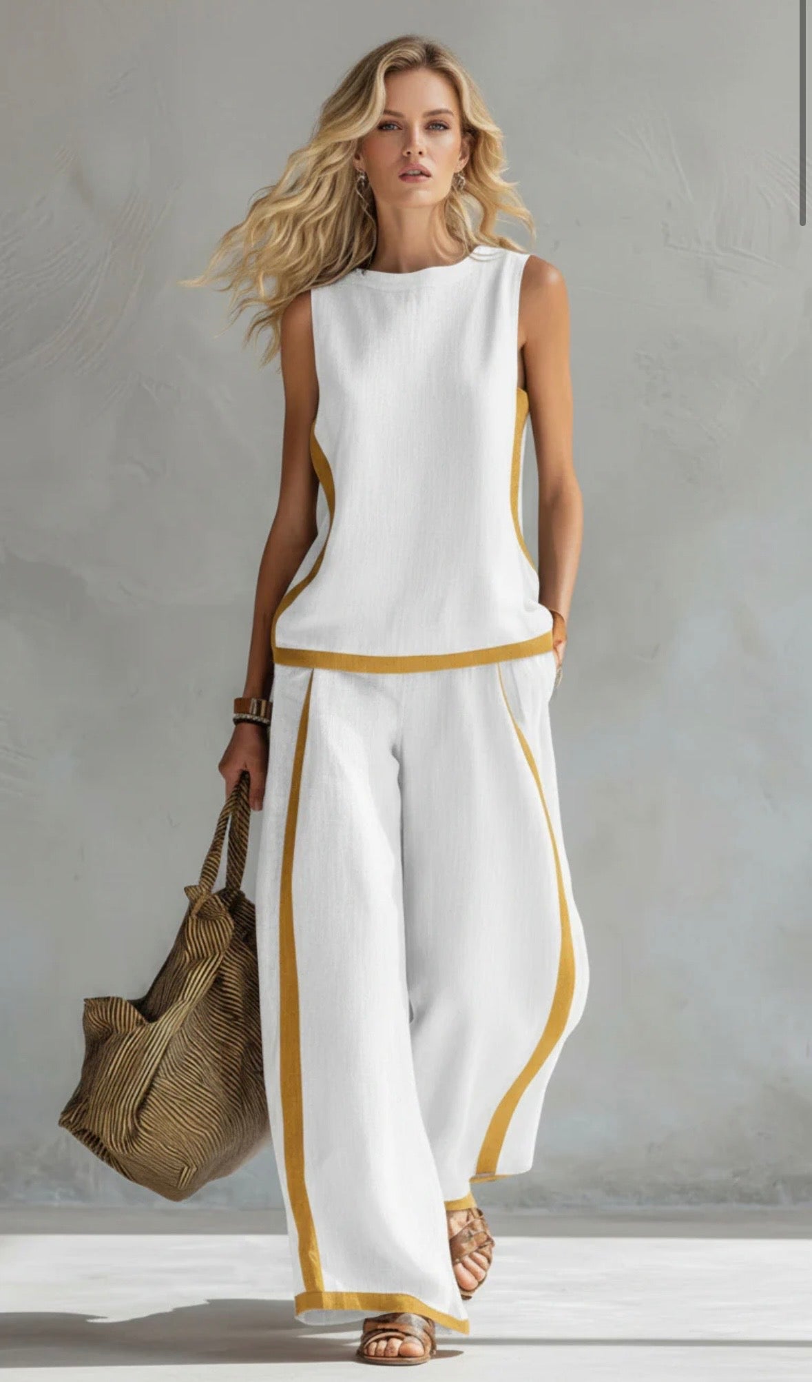 Maqiato | Women's Linen Blend Two-Piece Set
