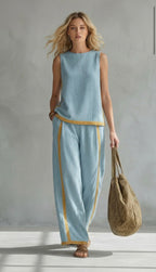 Maqiato | Women's Linen Blend Two-Piece Set