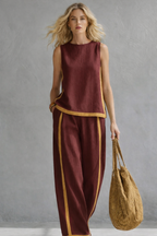 Maqiato | Women's Linen Blend Two-Piece Set