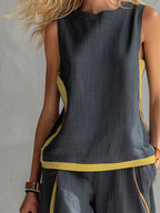 Maqiato | Women's Linen Blend Two-Piece Set