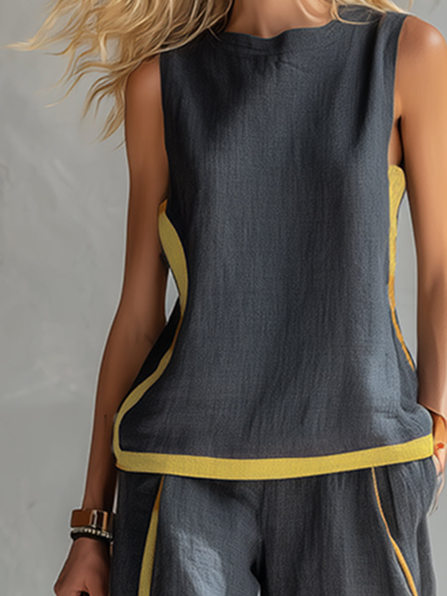 Maqiato | Women's Linen Blend Two-Piece Set