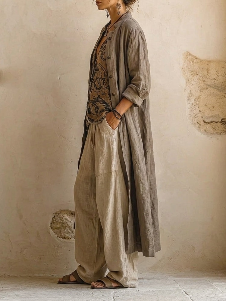 Maqiato | Women's Linen Three-Piece Set