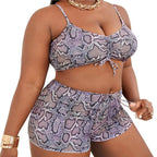 Maqiato | Women's Plus-Size Leopard Swimsuit