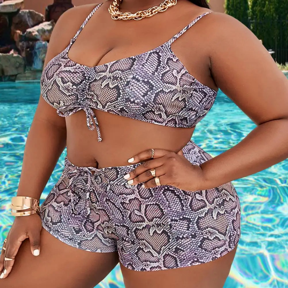 Maqiato | Women's Plus-Size Leopard Swimsuit
