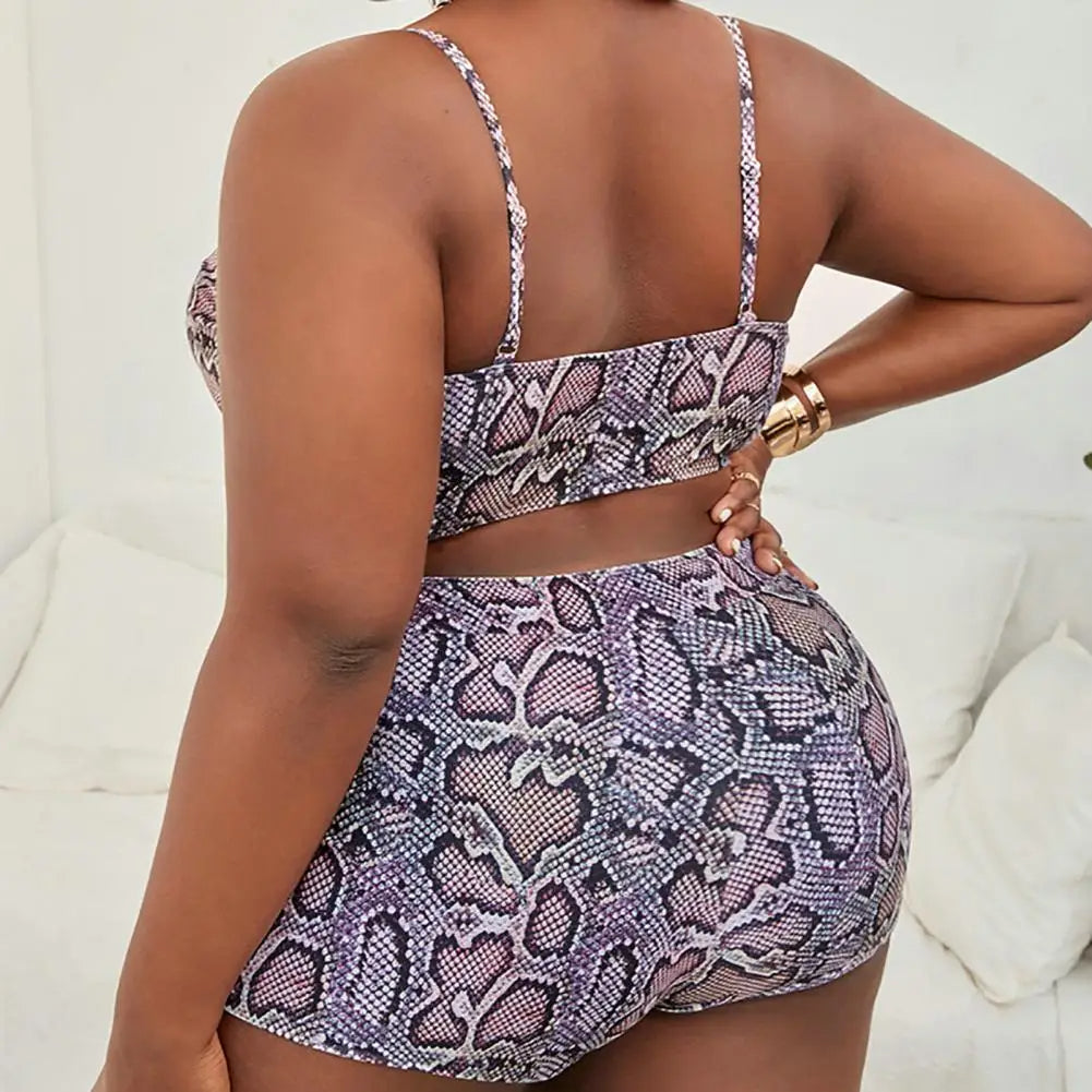 Maqiato | Women's Plus-Size Leopard Swimsuit