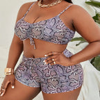Maqiato | Women's Plus-Size Leopard Swimsuit