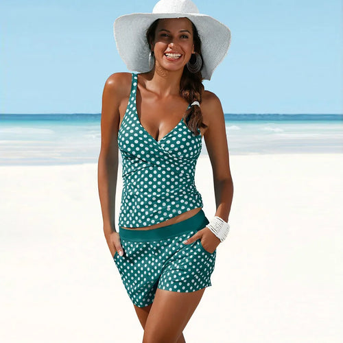 Maqiato | Women's Polka Dot Tankini Set