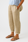 Maqiato | Women's Relaxed Linen Blend Tapered Pants