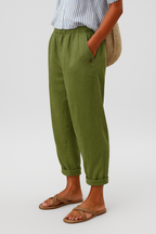 Maqiato | Women's Relaxed Linen Blend Tapered Pants