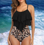 Maqiato | Women's Ruched High-Waist Tankini